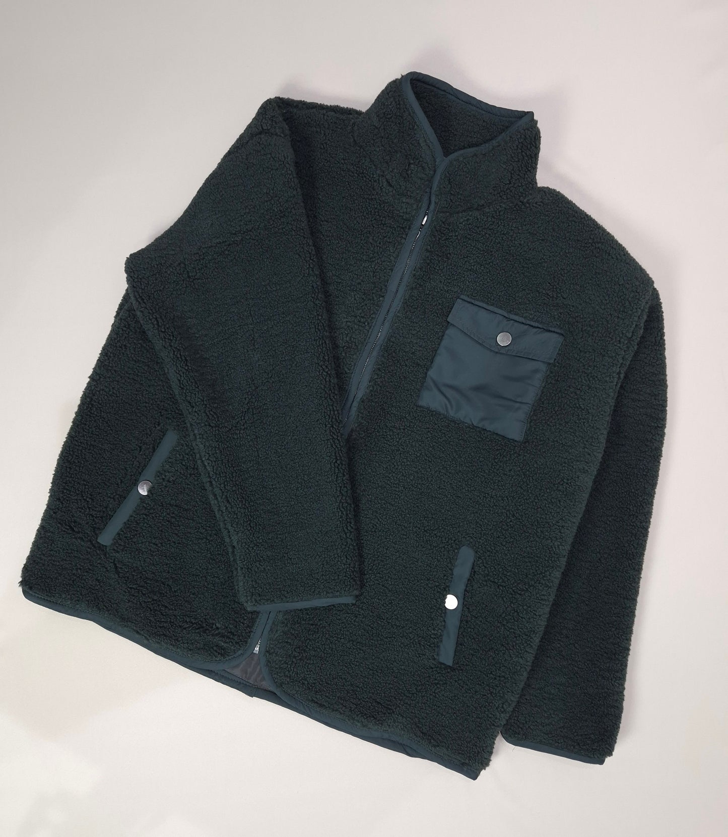 Sherpa Box Fit Jacket – Mocha Brown