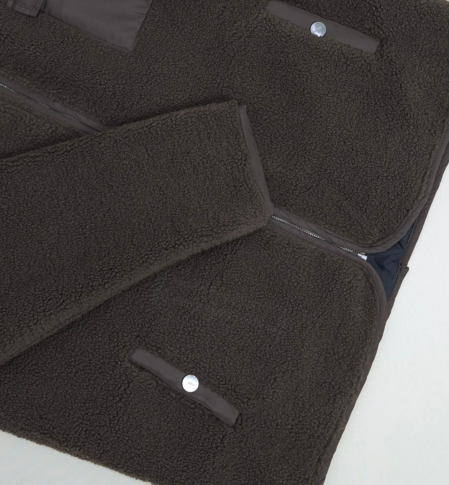 Sherpa Box Fit Jacket – Mocha Brown