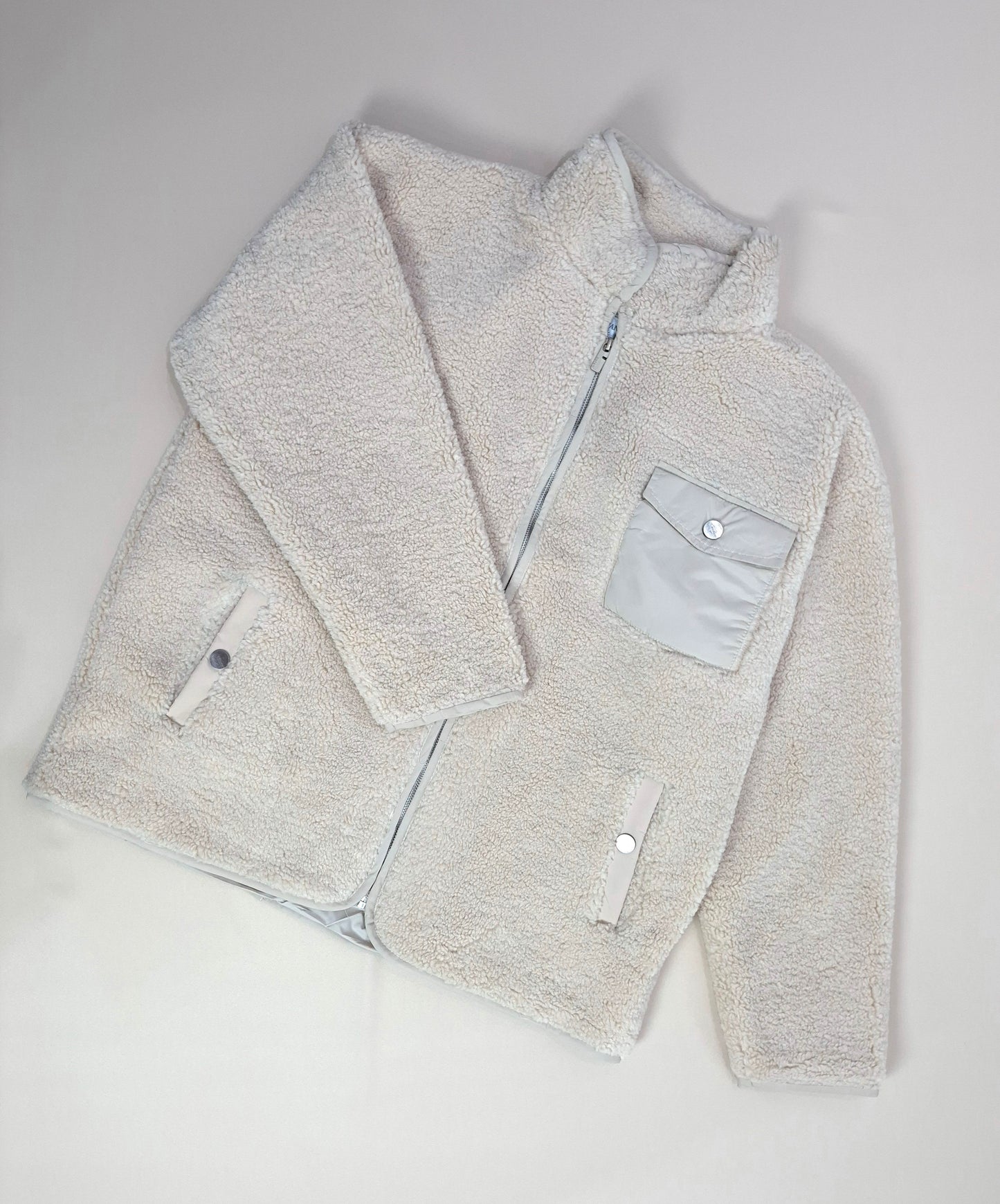 Sherpa Box Fit Jacket – Sand Beige