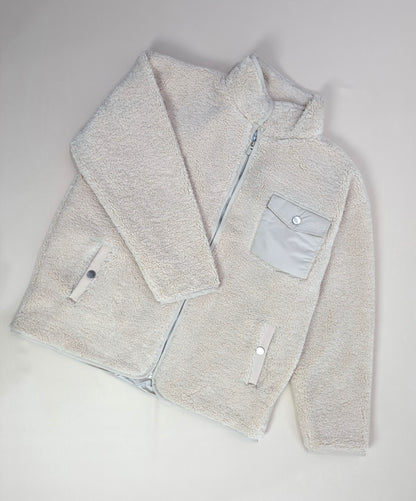 Sherpa Box Fit Jacket – Sand Beige