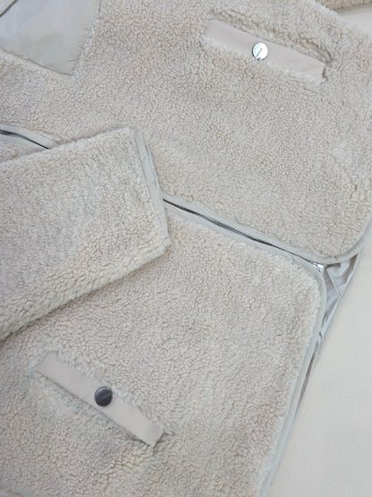 Sherpa Box Fit Jacket – Sand Beige