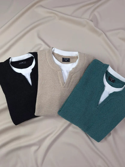 Essential Layered Pullover - Turquoise