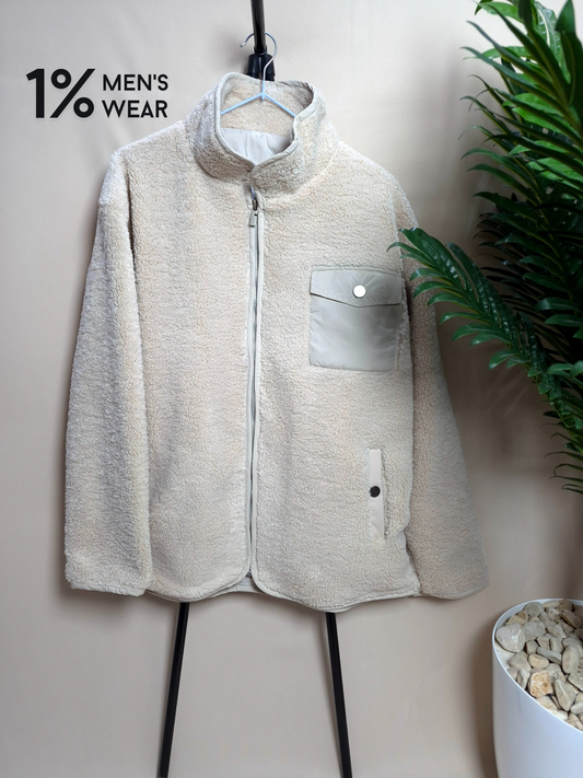 Sherpa Box Fit Jacket – Sand Beige