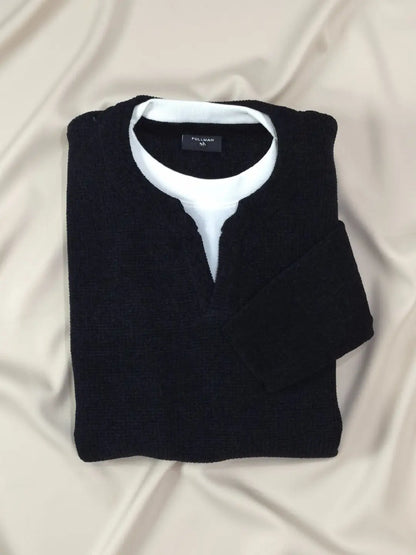 Essential Layered Pullover - Turquoise